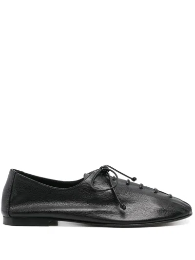 Hereu Luxurious Lambskin Moccasin Shoe In Black