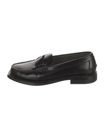 Pre-owned Hereu Leather Loafers In Black