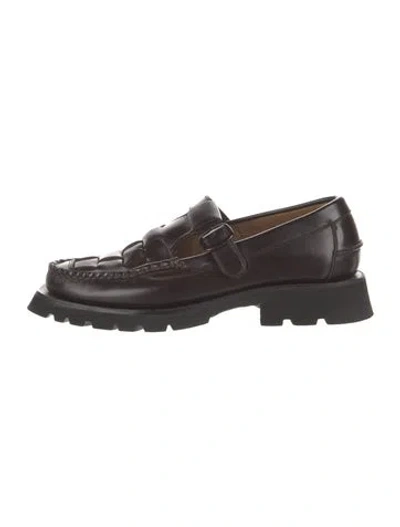 Pre-owned Hereu Leather Loafers In Black