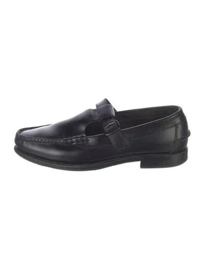 Pre-owned Hereu Leather Loafers In Black