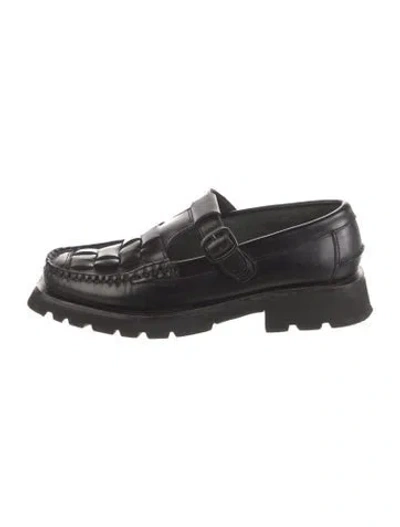 Pre-owned Hereu Leather Loafers In Black