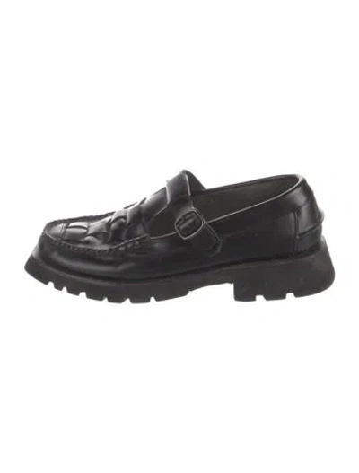 Pre-owned Hereu Leather Loafers In Black