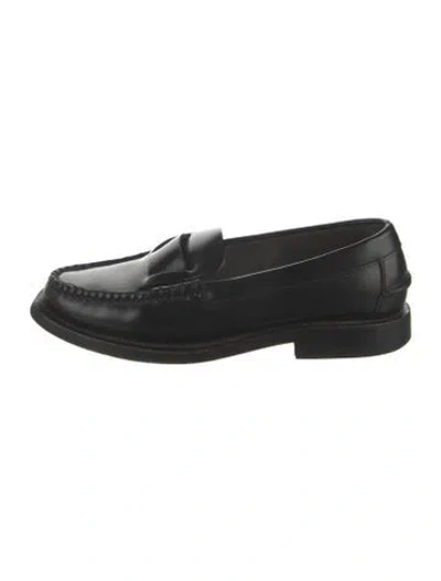 Pre-owned Hereu Leather Loafers In Black