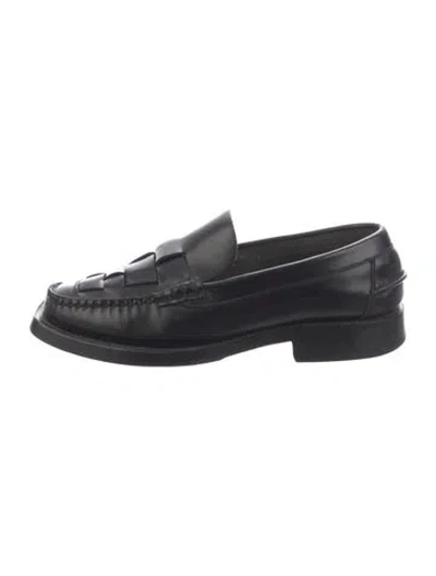 Pre-owned Hereu Leather Loafers In Black