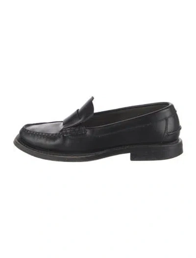 Pre-owned Hereu Leather Loafers In Black