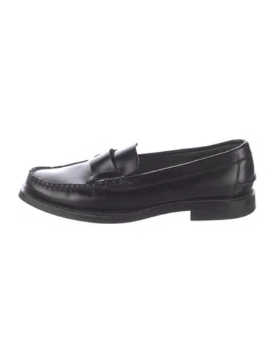 Pre-owned Hereu Leather Loafers In Black