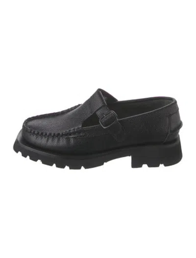 Pre-owned Hereu Leather Loafers In Black