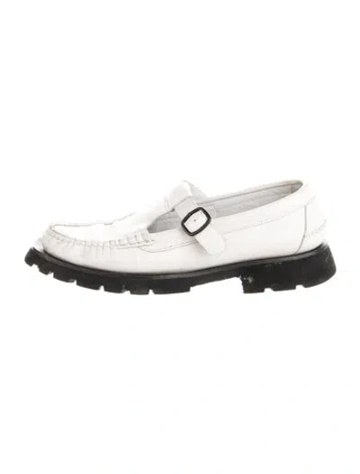 Pre-owned Hereu Leather Loafers In Black/white