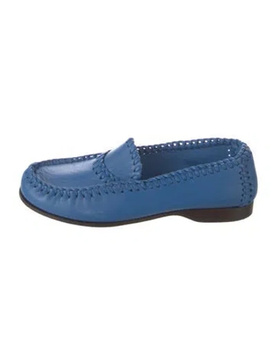 Pre-owned Hereu Leather Loafers In Blue