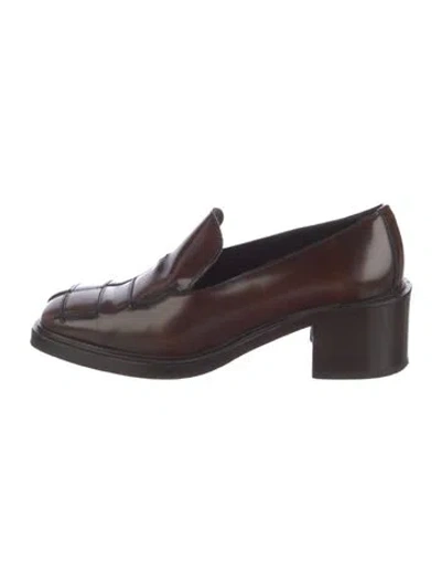 Pre-owned Hereu Leather Loafers In Brown