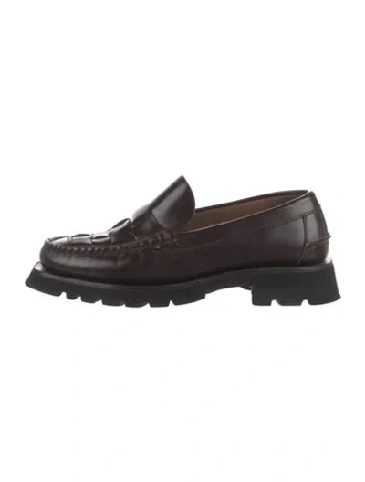 Pre-owned Hereu Leather Loafers In Brown