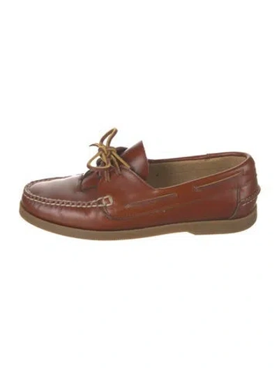 Pre-owned Hereu Leather Loafers In Brown