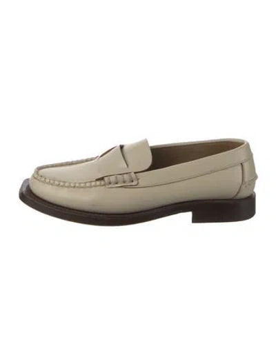 Pre-owned Hereu Leather Loafers In Neutral