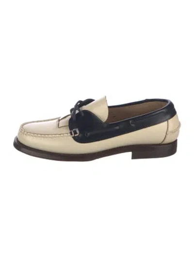 Pre-owned Hereu Leather Loafers In Neutrals