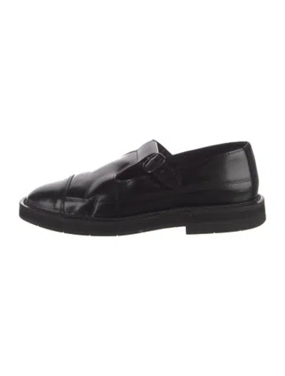 Pre-owned Hereu Leather Mary Jane Flats In Black