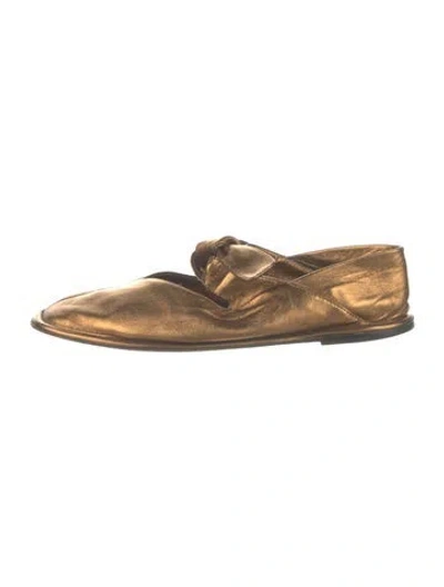 Pre-owned Hereu Leather Mary Jane Flats In Multicolor