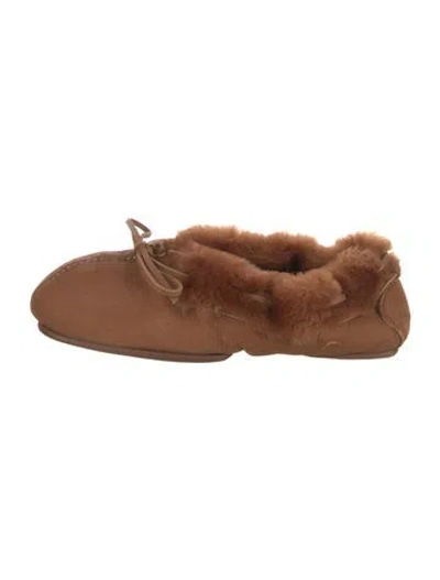 Pre-owned Hereu Leather Moccasins In Brown