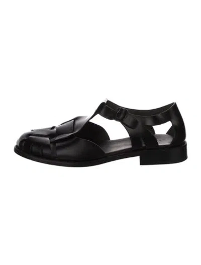 Pre-owned Hereu Leather Oxfords In Black