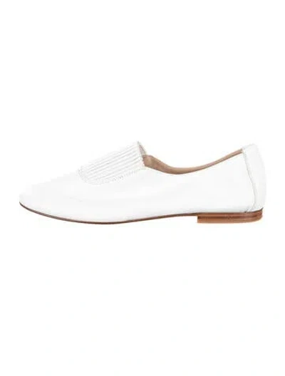 Pre-owned Hereu Leather Oxfords In White