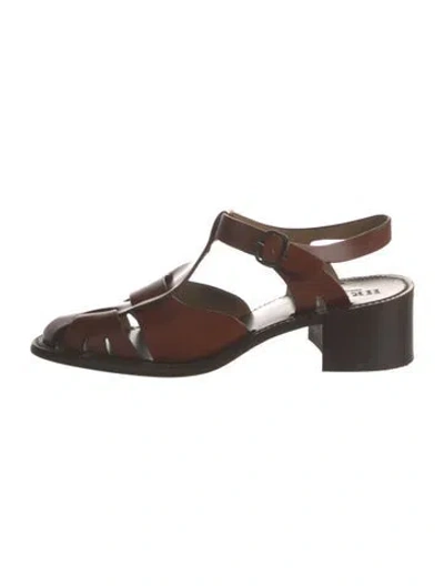 Pre-owned Hereu Leather Pumps In Brown