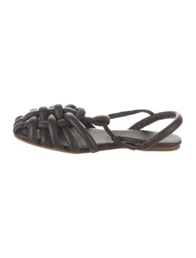 Pre-owned Hereu Leather Sandals In Black
