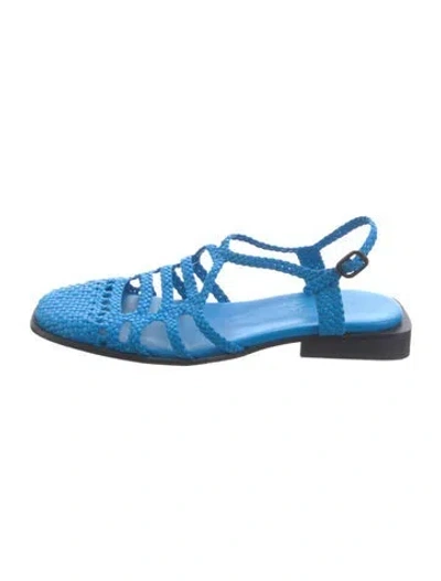 Pre-owned Hereu Leather Sandals In Blue