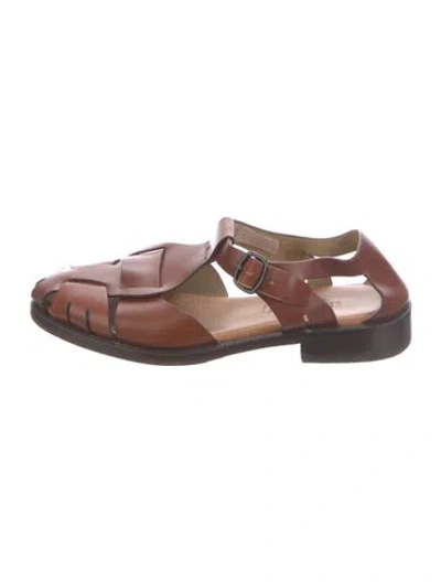Pre-owned Hereu Leather Sandals In Brown
