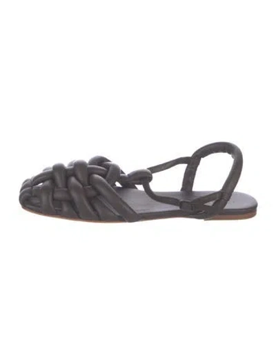 Pre-owned Hereu Leather Sandals In Grey