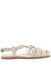 Hereu Square Toe Padded Fisherman Sandal In Neutrals