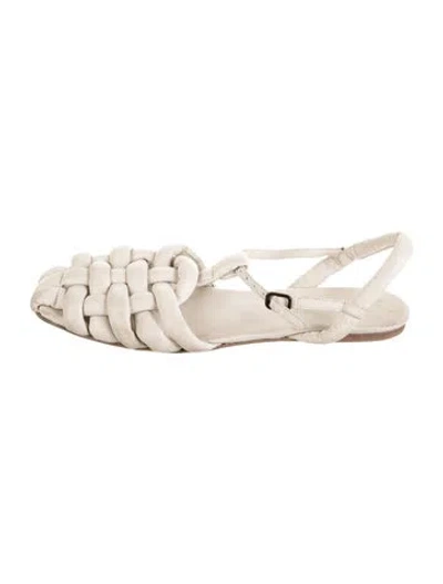 Pre-owned Hereu Leather Sandals In Neutrals