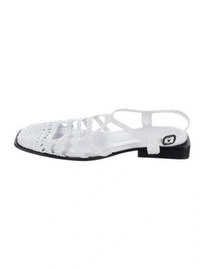 Pre-owned Hereu Leather Sandals In White