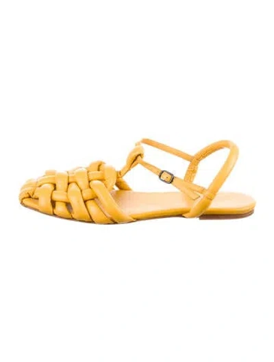 Pre-owned Hereu Leather Sandals In Yellow