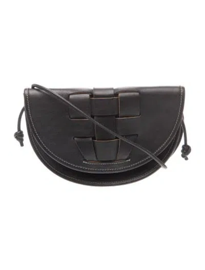 Pre-owned Hereu Leather Shoulder Bag In Black