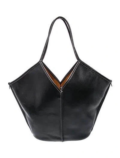 Pre-owned Hereu Leather Shoulder Bag In Black
