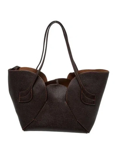 Pre-owned Hereu Leather Shoulder Bag In Brown