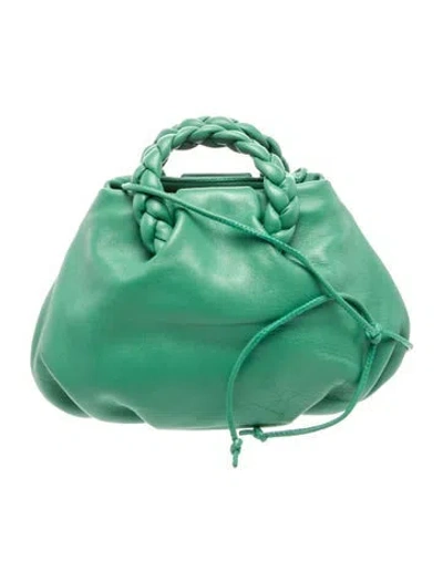 Pre-owned Hereu Leather Shoulder Bag In Green