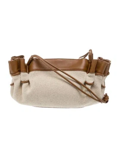 Pre-owned Hereu Leather Shoulder Bag In Neutrals