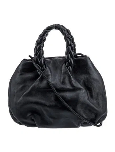 Pre-owned Hereu Leather Top Handle Bag In Black