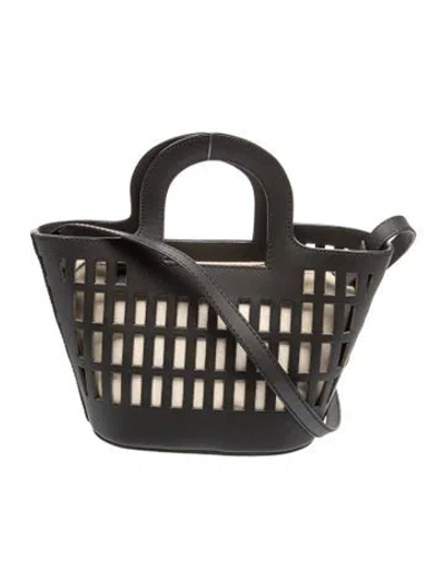 Pre-owned Hereu Leather Top Handle Bag In Black
