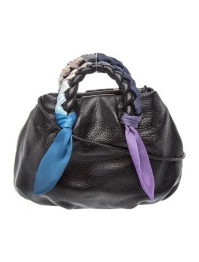 Pre-owned Hereu Leather Top Handle Bag In Black