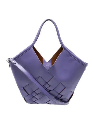 Pre-owned Hereu Leather Top Handle Bag In Blue