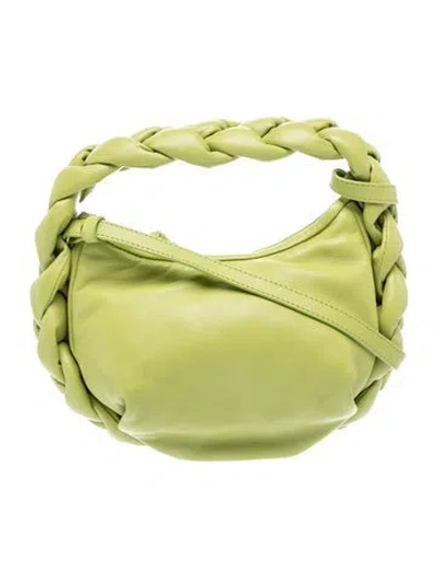 Pre-owned Hereu Leather Top Handle Bag In Green