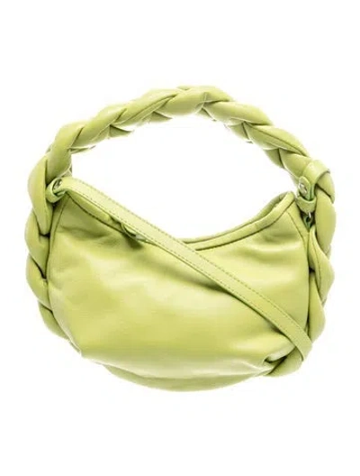 Pre-owned Hereu Leather Top Handle Bag In Green