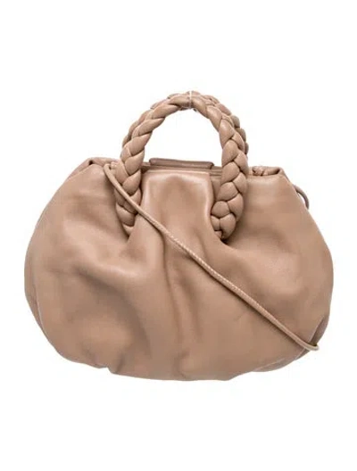 Pre-owned Hereu Leather Top Handle Bag In Neutral