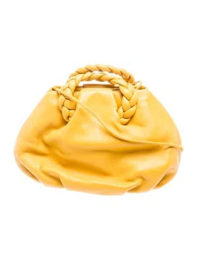 Pre-owned Hereu Leather Top Handle Bag In Yellow