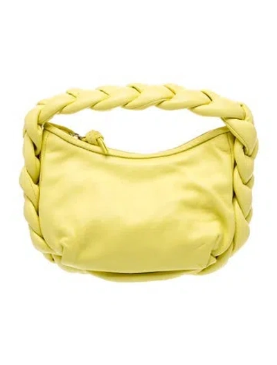 Pre-owned Hereu Leather Top Handle Bag In Yellow