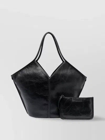Hereu Leather Tote Bag Featuring Cut-out Detailing In Black
