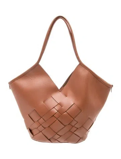 Pre-owned Hereu Leather Tote In Brown