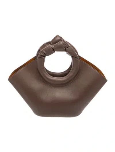 Pre-owned Hereu Leather Tote In Grey