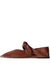 Hereu Llasada Knot-detail Ballet Flats In Brown
